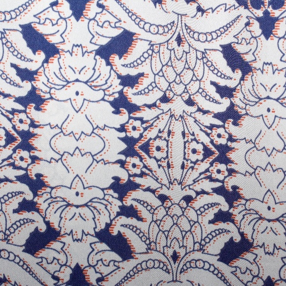 Cabi Flutter Sleeve Damask Print Blouse - Picture 11 of 16